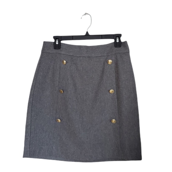 Nautica Dresses & Skirts - Nautica gray wool skirt with gold buttons